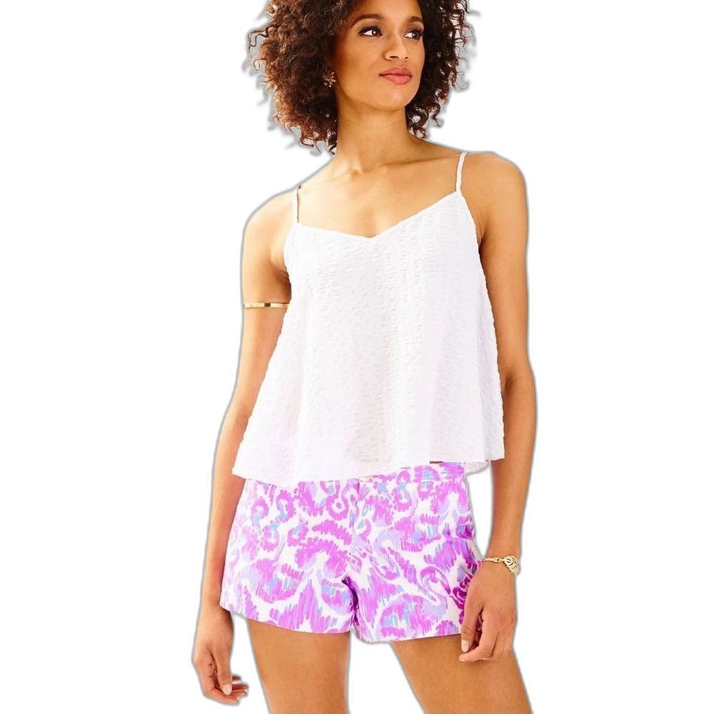 Lilly Pulitzer Adie Shorts Women's Size 00 Amethyst Flamingo Beach Bathers